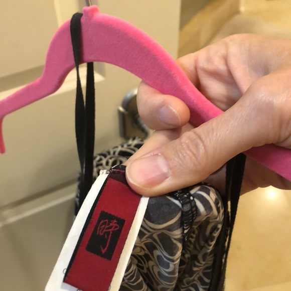 Black / White swirl dress with clear sequins SZ S - Picture 5 of 5